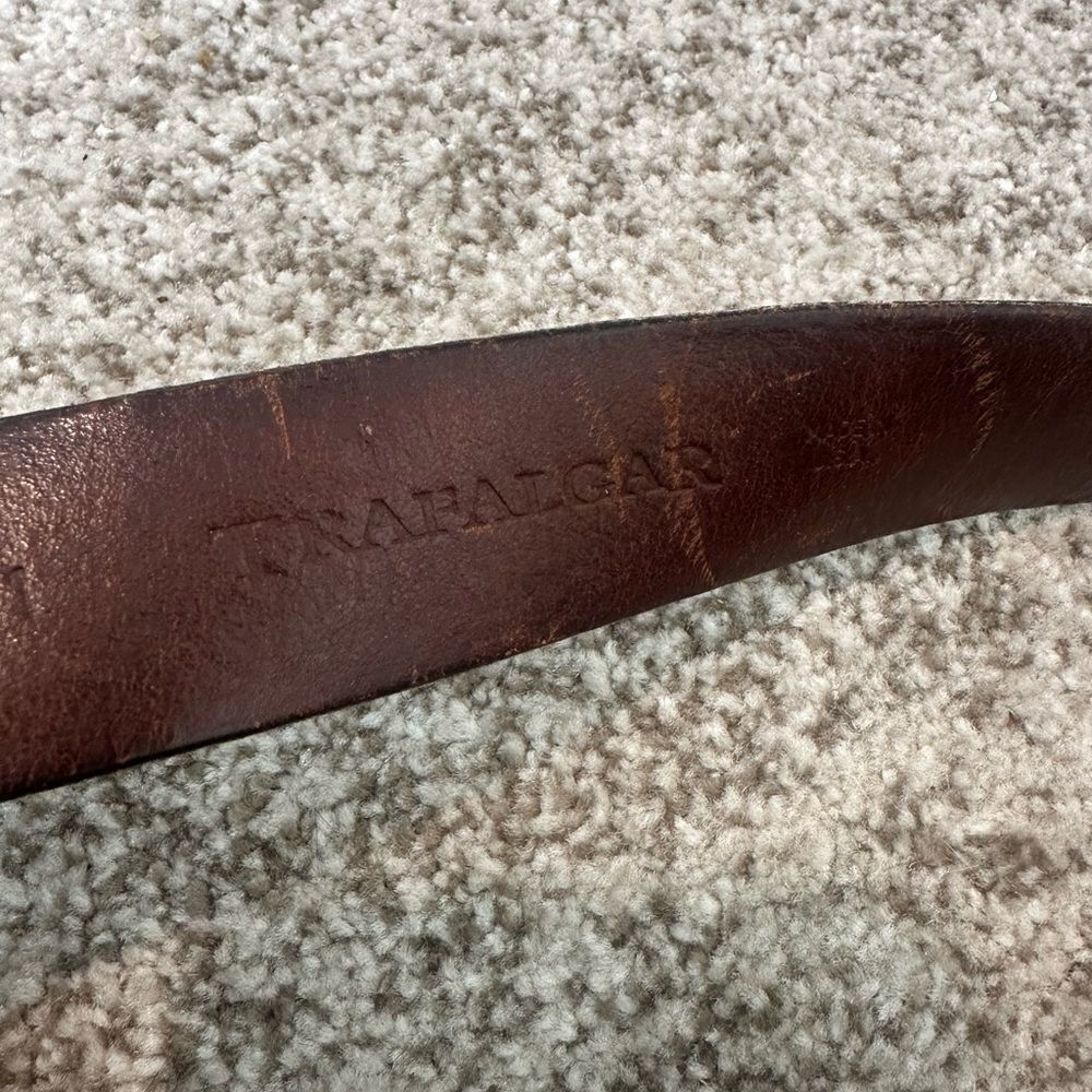 Trafalgar Men’s Mock Alligator Embossed Italian Leather Belt 40 - Picture 4 of 6